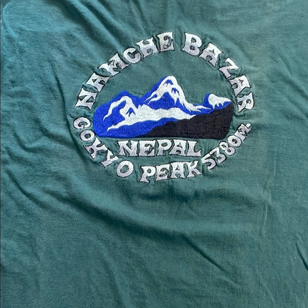Vintage 80’s Single Stitched Green Namche Bazar Nepal T-Shirt